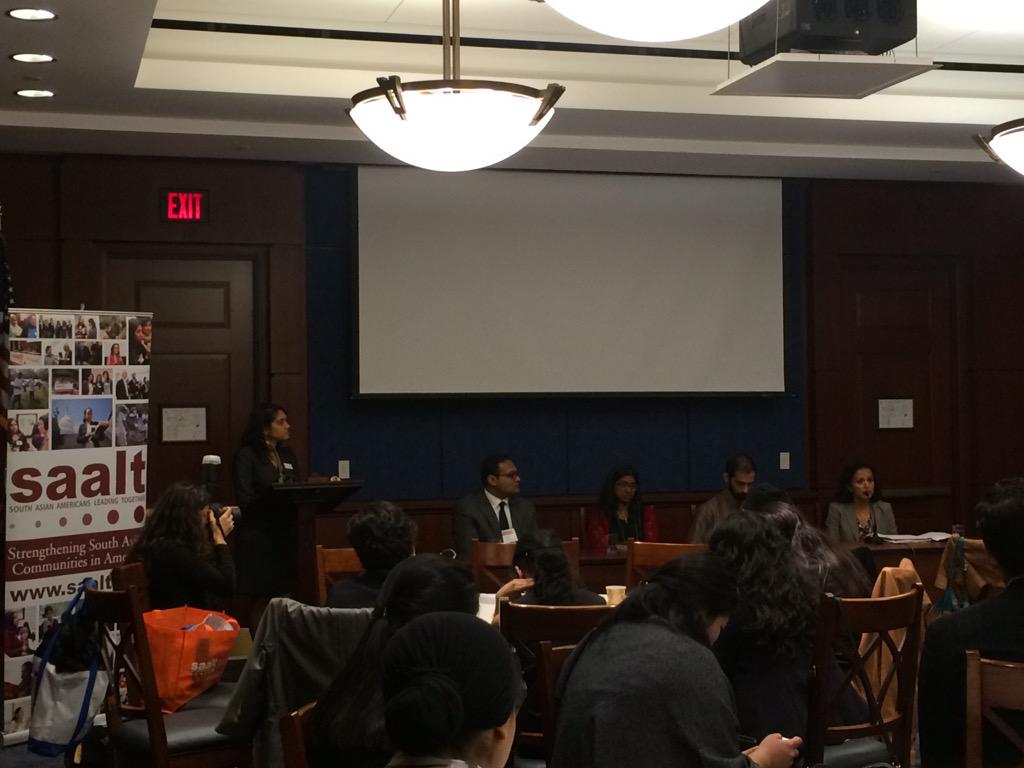 nisharama17's tweet photo. Starting @SAALTweets #NSAS15 Advocacy Day w/Congressional briefing on immigration & racial profiling in the Capitol! http://t.co/8pCVoclBNL