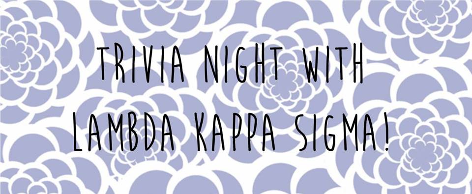 LKSAlphaZeta's tweet photo. Unaffiliated ladies -- join us on WEDNESDAY for Trivia Night! More details on Facebook: https://t.co/ayByzvAFBZ http://t.co/37VyUisrEM