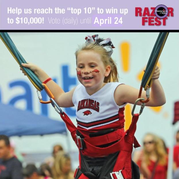 Second round!! Help us win $10,000 from <a href="/Champions4Kids/">Champions for Kids</a>! 

Vote **DAILY** for #KFHfL at a.pgtb.me/XCbqkg