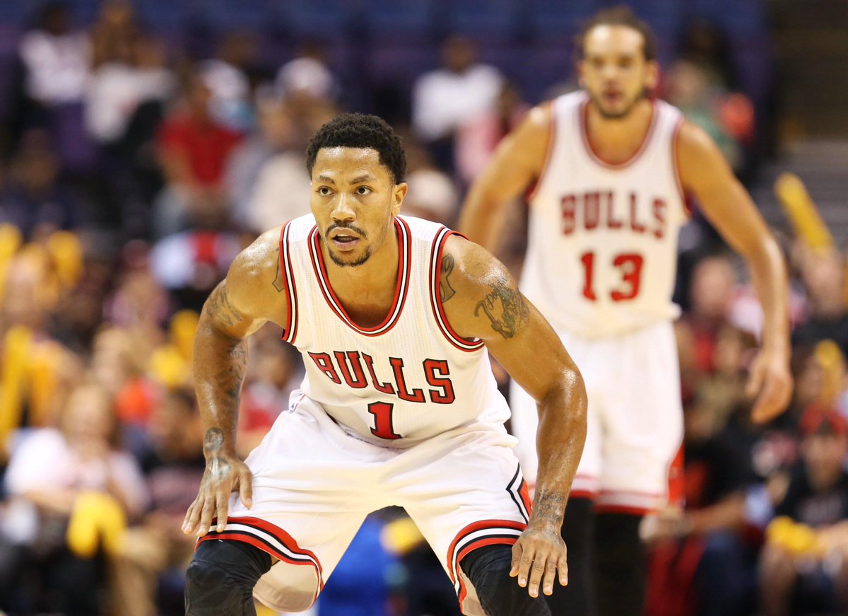 BullsNationCP's tweet photo. “This team needs it. Just to see him out there playing like that it feels great.” -Joakim Noah on D. Rose's return http://t.co/S6qYKm4gNk