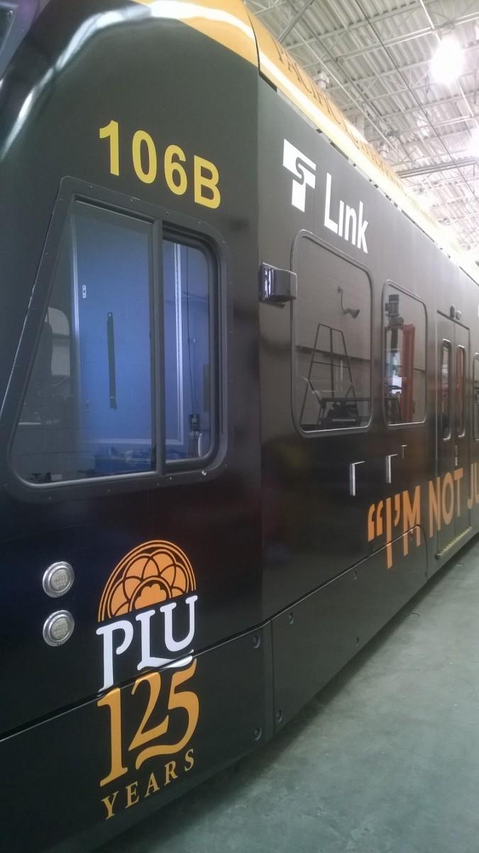 SirGraphic's tweet photo. #streetcargraphics #soundtransit #traingraphics #PLU http://t.co/cecCCaNu6l