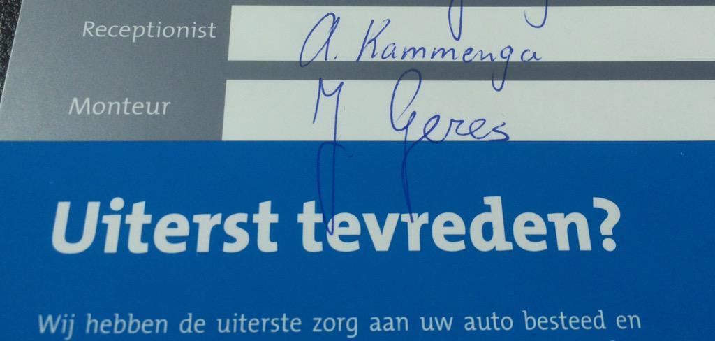 Wederom #excellenteservice bij <a href="/Audi_Century/">Century Autogroep</a> Bedankt heren! #uitersttevreden