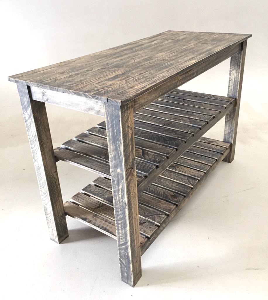 recykal's tweet photo. Kitchen table. Industrial pine. Grey wash and sealed. R2,500. http://t.co/b3ci874nUh