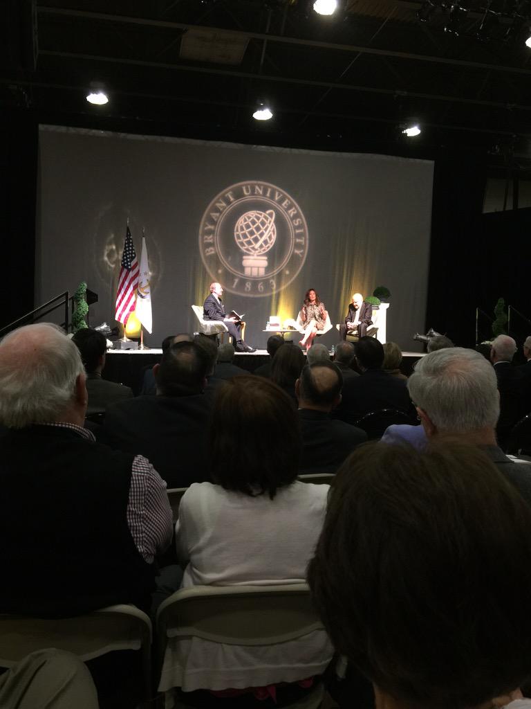 So lucky to have Jack &amp; Suzy Welch speaking at <a href="/BryantUniv/">Bryant University</a>