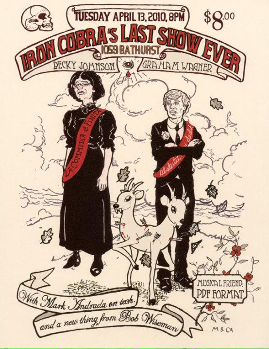 Our last show was five years ago today. Why are you still following us? Poster by <a href="/themisanthropes/">Misanthropes</a>.