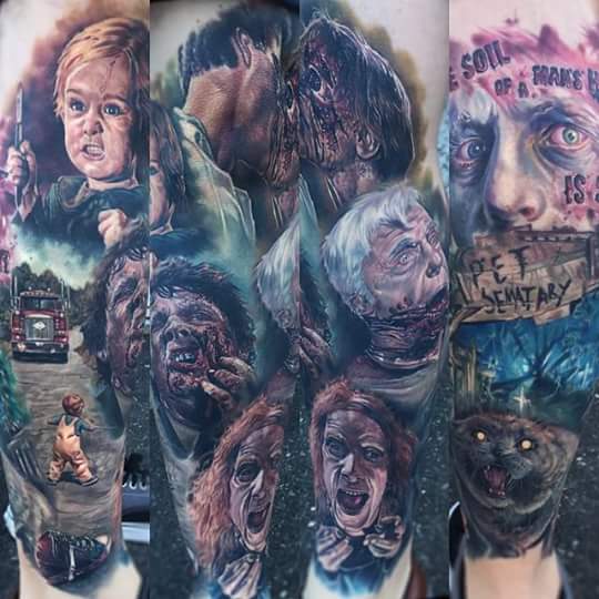 Tattoo of Zombies Graveyards Tombs