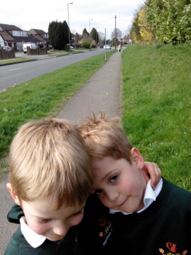 mummymusingz's tweet photo. Boys picked lots of dandelions for me #warmfuzzyfeeling then dropped them in a trail on way home #myhanselandgretal http://t.co/rzQBNzAH5S