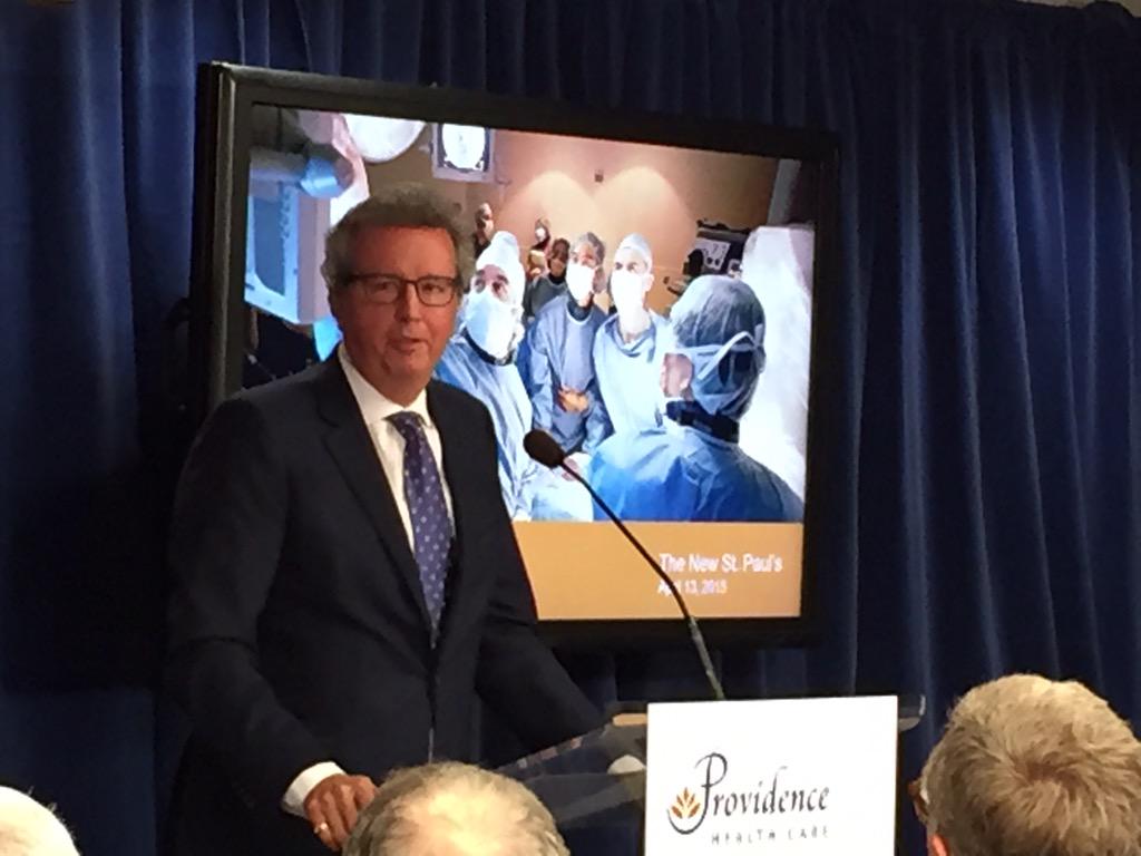 Providence_Hlth's tweet photo. RT @LeaderJen: Kip Woodward talking about a new St. Paul's.  More benefits to the patients we serve. @Providence_Hlth http://t.co/JRjfwbNIsJ