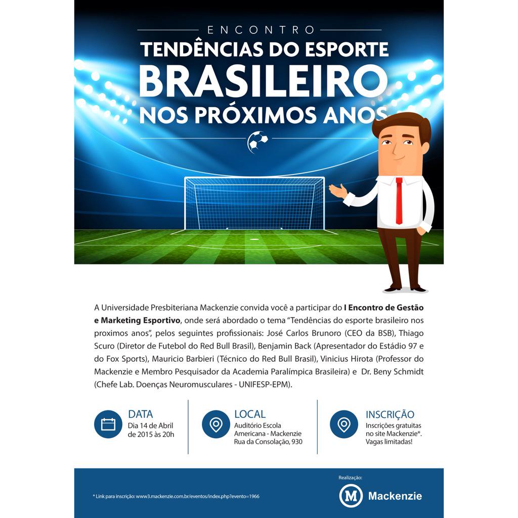 jcbrunoro's tweet photo. Participe do I Encontro de Gestão e MKT Esportivo do Mackenzie

Inscrição gratuita http://t.co/hFLkg2gBr6 http://t.co/bboxtGAvpK