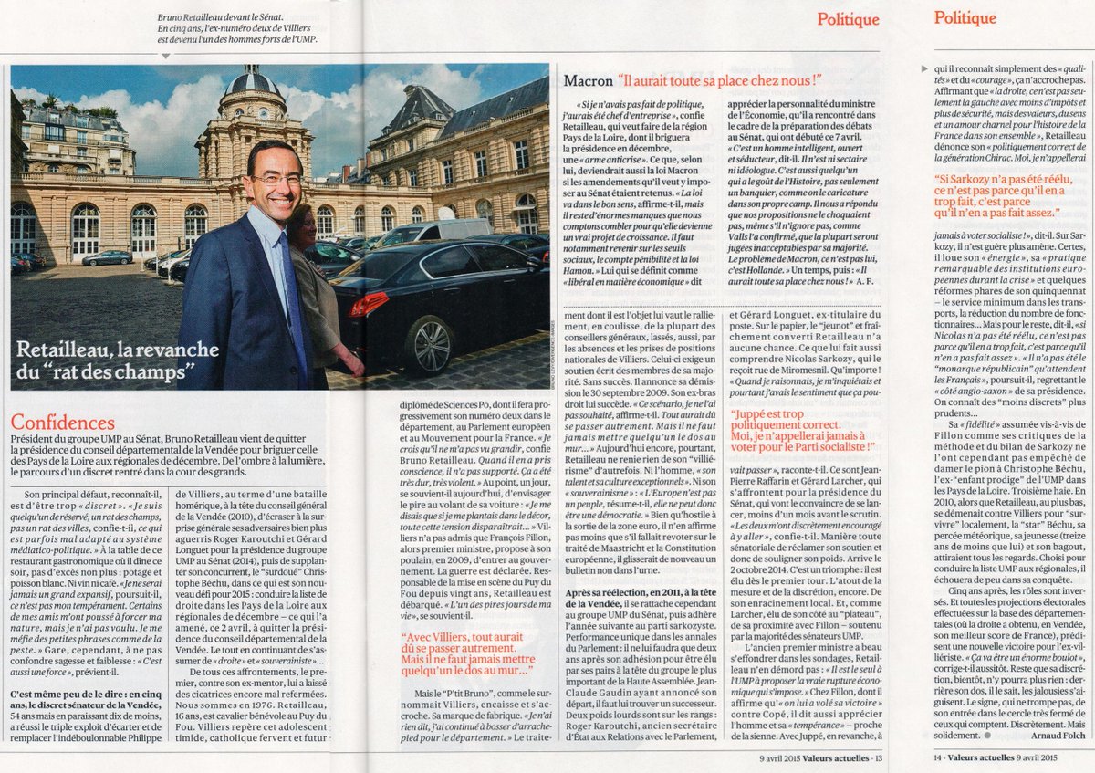 ThomasArBaol's tweet photo. Portrait de @BrunoRetailleau, chef de file de l'#UMP aux #régionales2015 en #PaysdelaLoire ! #AvecBR #PDL2015 http://t.co/YyiBMtKGac