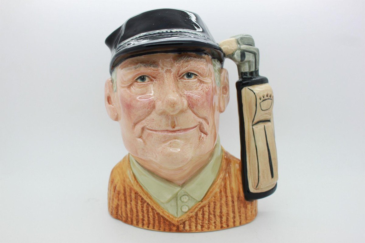 VINTAGE LARGE ROYAL DOULTON CARACTHER JUG GOLFER D6623 MODELLED BY DAVID BIGGS. rover.ebay.com/rover/1/710-53…
