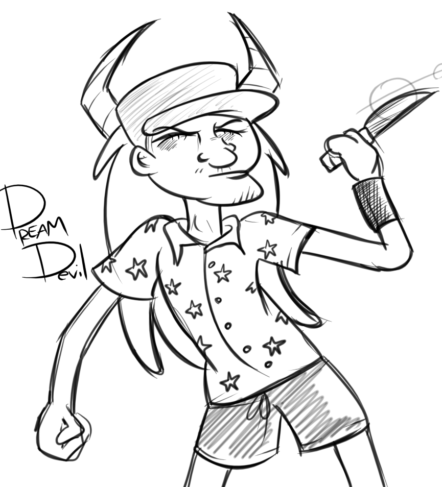 FroggyWithFriez's tweet photo. Drew @Mega64's #DreamDevil ( @GarrettHunter ) on the prowl http://t.co/JYl9Z7Utkh