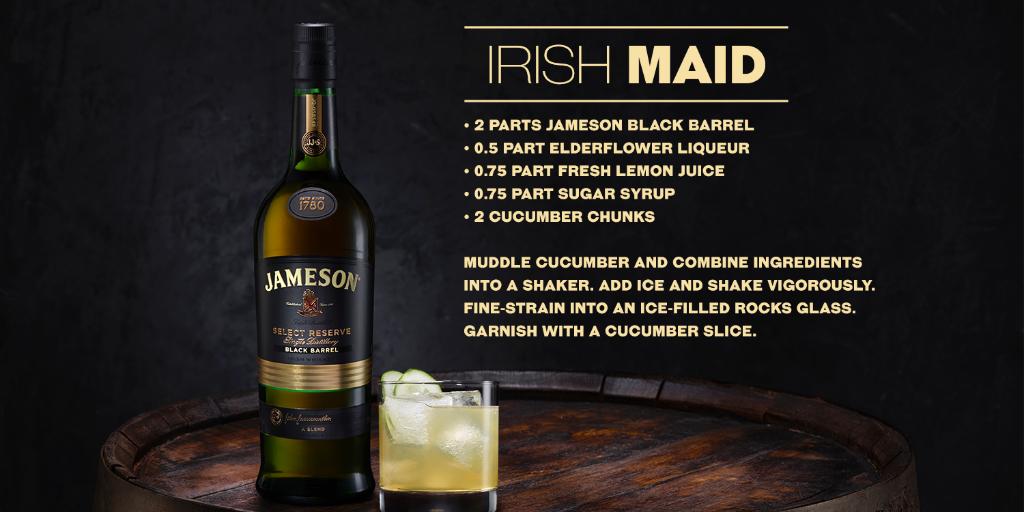 JamesonUS's tweet image. The perfect #springcocktail. #blackbarrel #irishmaid