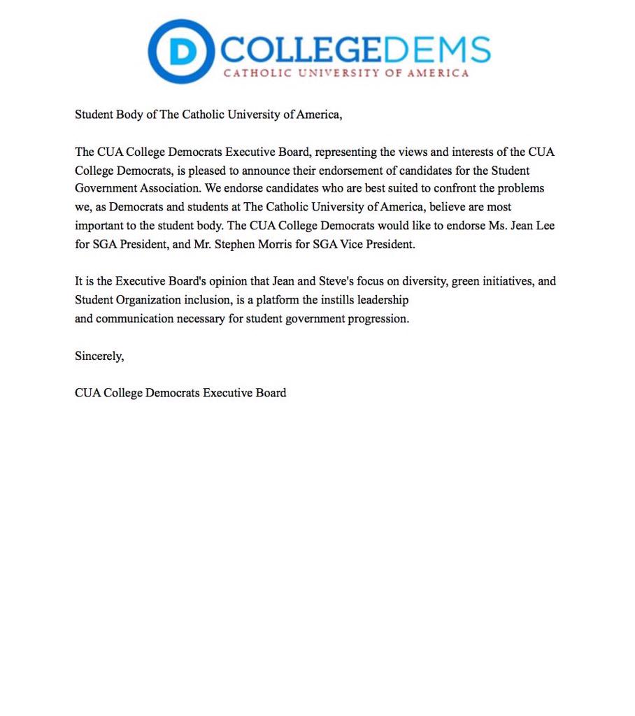 CUA Democrats (@cuademocrats) on Twitter photo 