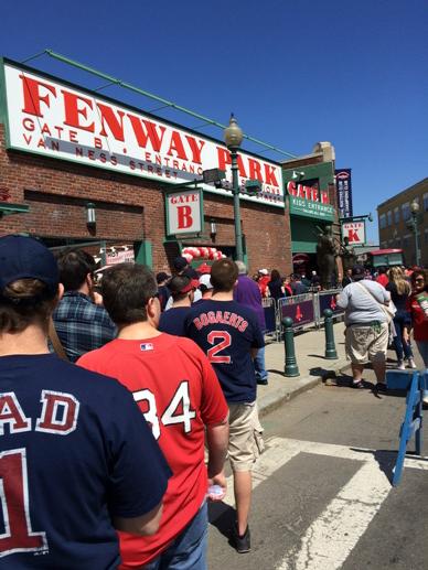 carolgarfield's tweet photo. Took a walk around Fenway Park on Red Sox opening day http://t.co/a60KR6JQEM