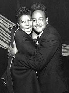On the cusp of the 80\s the slow soul singer was Peabo Bryson : happy birthday Peabo : pictured here with Aretha 