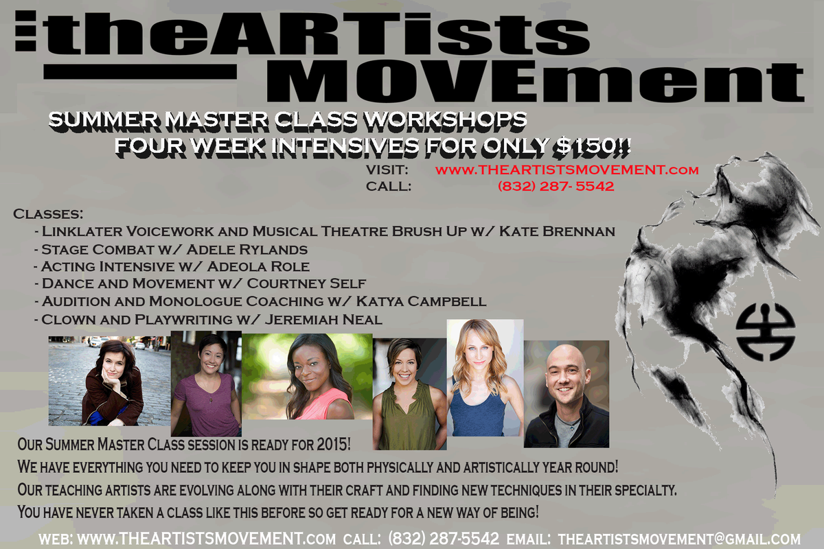 ArtistsMove's tweet photo. You know you want to.  MASTER CLASSES! http://t.co/WmdQJlgQGB