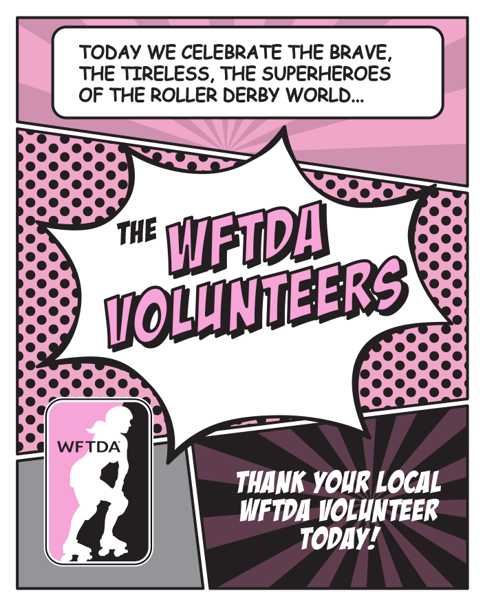 WFTDA's tweet photo. Happy Volunteer Appreciation Week from WFTDA! #NVW2015 http://t.co/Y6uou528Os