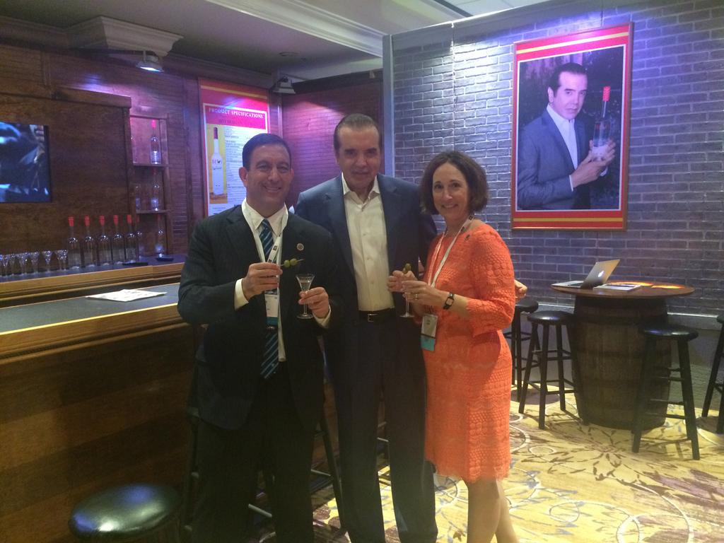 With Sally and Chazz Palminteri in the Bivi  Vodka suite @wswaconvention.  @chazzpalminteri #sharetheolive