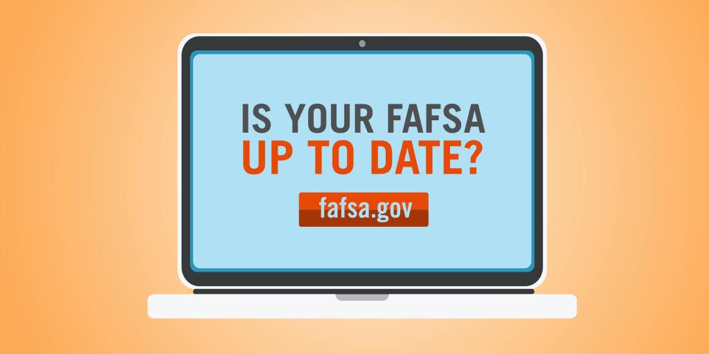FAFSA's tweet photo. #TAXDAY TIP: Don’t forget to update your #FAFSA once you file 2014 taxes! Here's how: http://t.co/XCAdxYn1Mi http://t.co/ziVuYxWhd0