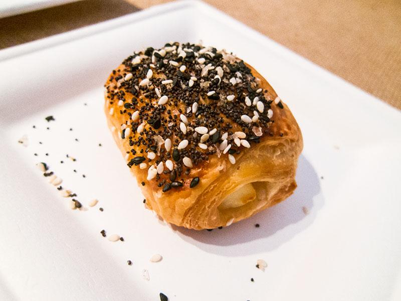 thedapperdiner's tweet photo. The "Everything Croissant" by @lincolncarson from @pbfw... skip the bagel by have a croissant w/cream cheese in it. http://t.co/Ur7hUICrUp