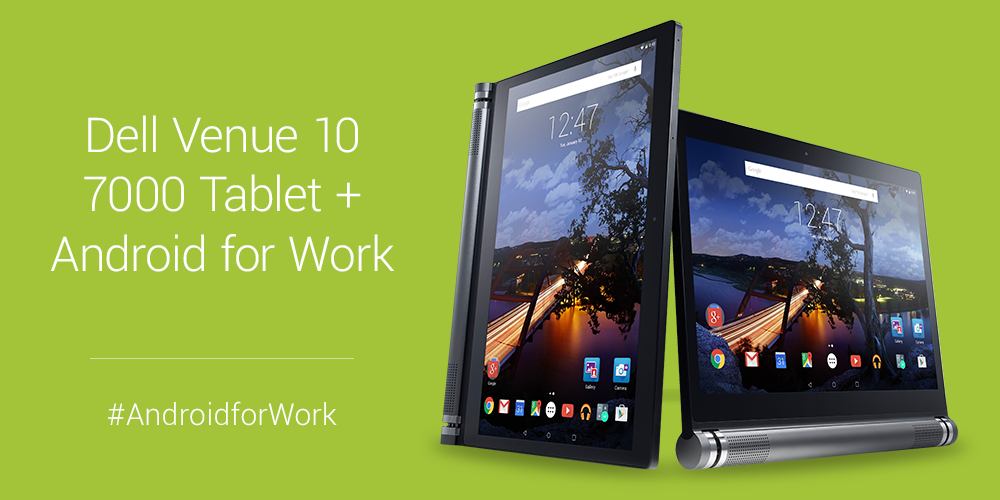GoogleWorkspace's tweet image. This week, @Dell announced the 1st ever tablet enabled with #AndroidforWork: the Venue 10 7000 goo.gl/83hi6N