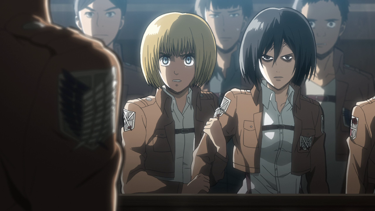 cassopeia's tweet photo. Never fails to make me laugh: Mikasa's faces in this scene #RewatchingAOT http://t.co/UJCwf4wdWO