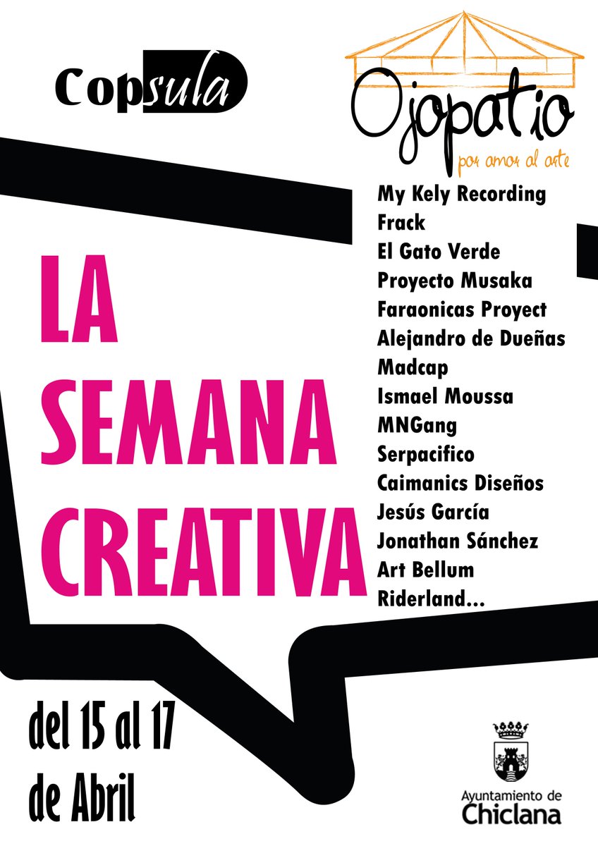 OjopatioChic's tweet photo. Ven a contagiarte de nuevas ideas y experiencias en la @Semana​Creativa. Ojopatio #Chiclana #Cádiz http://t.co/9aJEjYP6d4