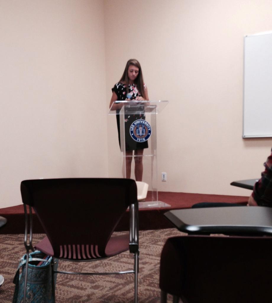 LeeUTennis's tweet photo. Enjoyed watching @tjohnson033 present her sermon this morning!Our players are 👍 on &amp; off the court!
#highachievers http://t.co/zTZLOTZPDI