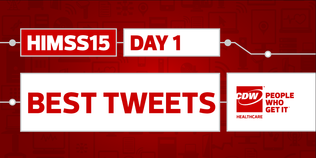 CDW_Healthcare's tweet photo. Here's our pick for the best tweets of Day 1 at #HIMSS15! http://t.co/Sx7BSZYlz7 http://t.co/QYPORdUcRc