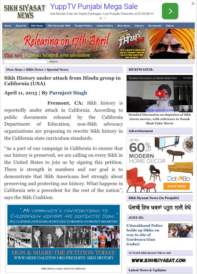 RichardFoxYoung's tweet image. #SikhHistory — #HAF &amp;amp; the CA #TextbookControversy, Round 2. goo.gl/lCWjJT @HartoshSinghBal @scroll_in