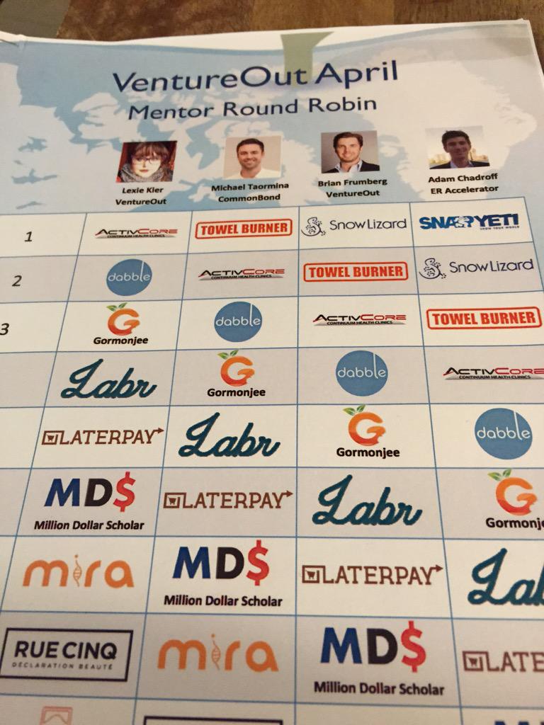 Whirlwind evening mentoring 13 #startups on their #VC pitches for <a href="/VentureOutNY/">VentureOut</a>!! So many winners omg. #tech