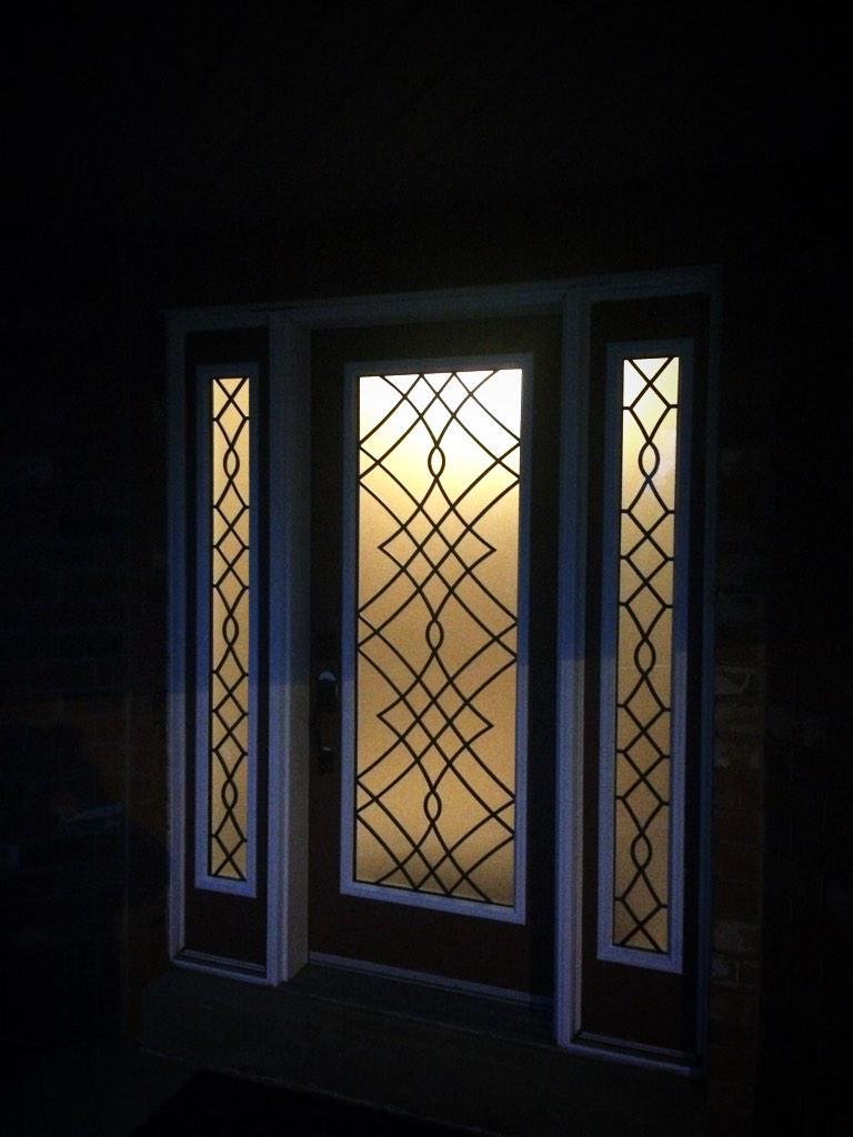 GLASSInserts's tweet image. Wrought Iron Glass Door Insert Transformation In Markham, Ontario