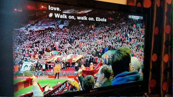 ODDSbible's tweet image. Either the bloke on subtitles messed up, or they sang a remix of You'll Never Walk Alone tonight...