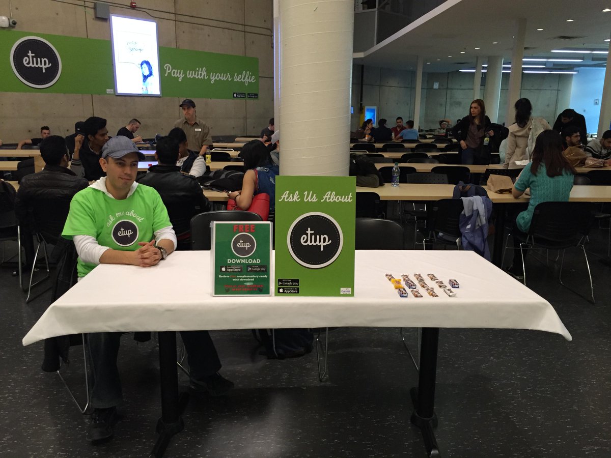 ETUPAPP's tweet photo. Have a question regarding ETUP? Come by and see us! #PayWithYourSelfie #EtupApp http://t.co/UeCdnamA5L