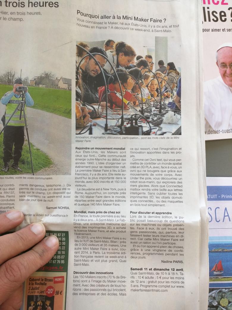leFabClub's tweet photo. @PIERREVIDEIX @Bertier_Luyt Pierre on parle de #OVNITEST dans Ouest France ;) http://t.co/OTo0gCXbzn