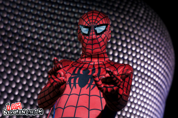 IAmBirmingham's tweet photo. 'Homelessness charities back the Birmingham Spiderman following global awareness success' - http://t.co/7pP3yRr0p5 http://t.co/XbtcG3Kwu6