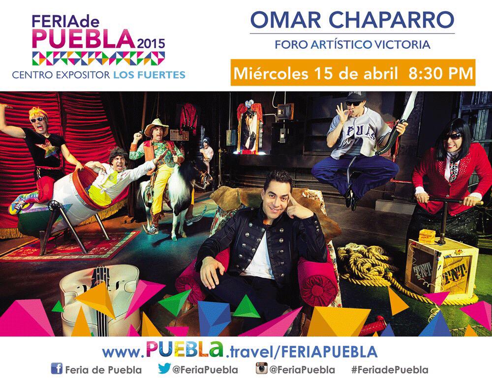 OMARCHAPARRO's tweet photo. Amigos de Puebla los invito a que me acompañen este Miércoles 15 de Abril en #UnShowDeAltura!!!
#TeRiesPorQueTeRies http://t.co/6MswtxjwG3