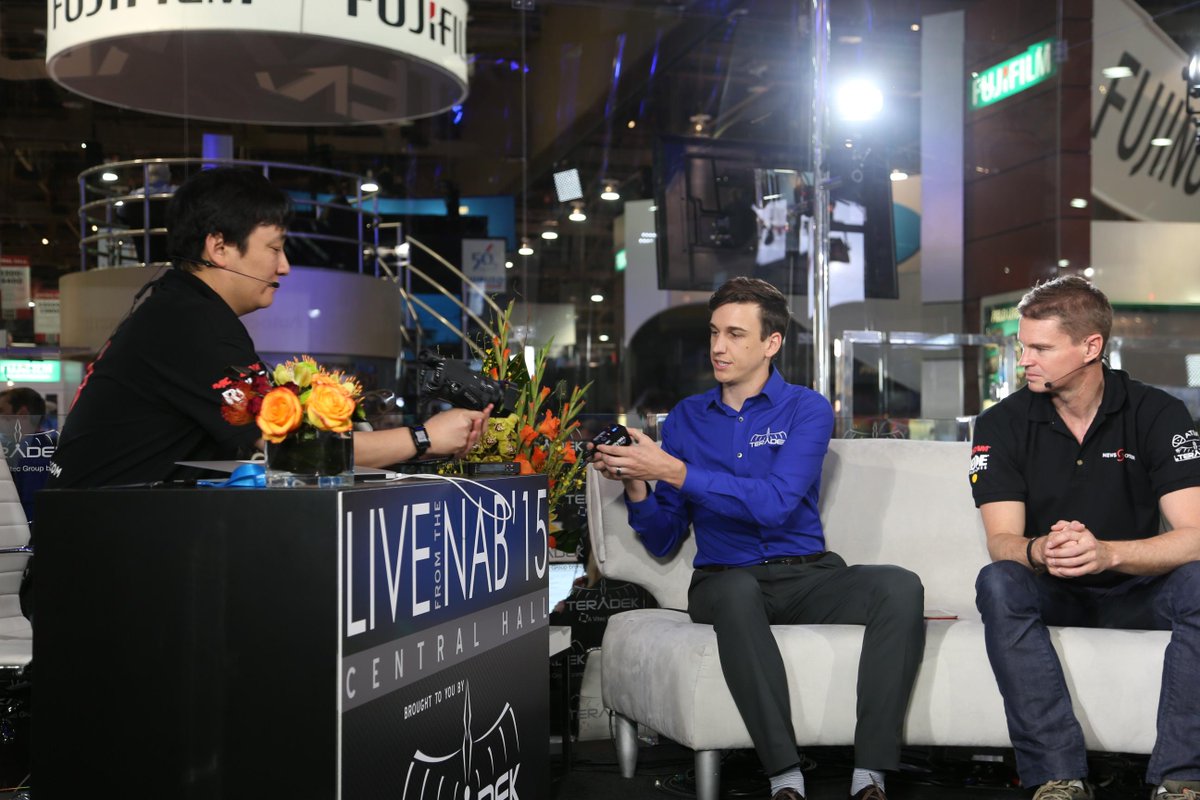 Teradek's tweet photo. Topher of @Teradek is LIVE with #VidiUMini &amp; #VidiUPro!  #NABLIveShow Tune in! http://t.co/LerZwICAKh
