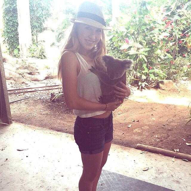 MaddieandTae's tweet photo. Meet my friend Wolverine. He's a true ladies man and an excellent cuddler! π¨ -Maddie #FLYdownunder #MaddieMonday http://t.co/4YQUDajV7B