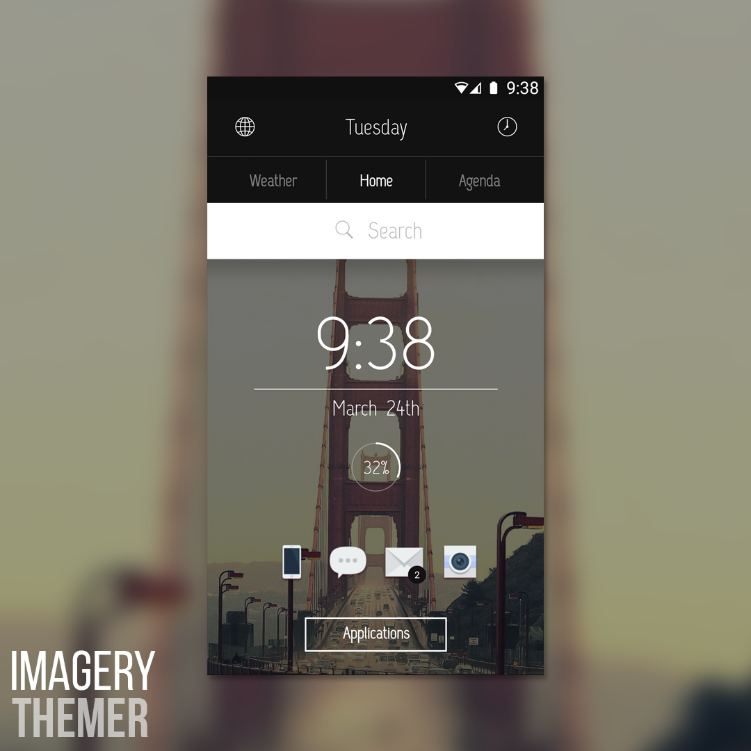 ThemerApp's tweet photo. Imagery is today's new theme! It includes weather, forecast, and an agenda. Get it now: http://t.co/7UlSjfyt5E http://t.co/4OEHRT8Bpj