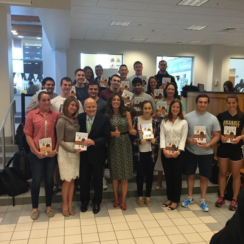 Loved visiting Bryant University to talk about our new book....Great students!