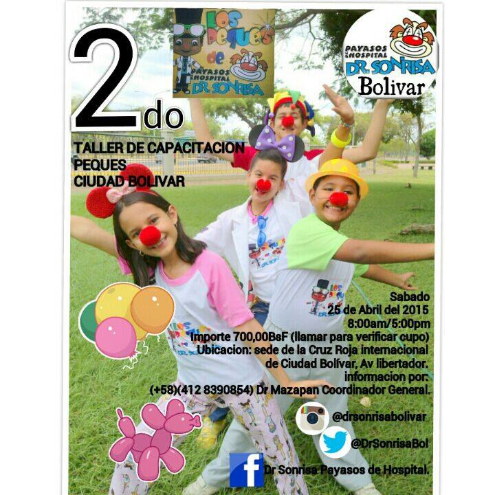 DrSonrisaBol's tweet photo. 2do Taller de Formación para Niños Voluntarios Dr Sonrisa Payasos de Hospital @nicolaspalomo @revistaesencia1 http://t.co/UYIV1E9cSf