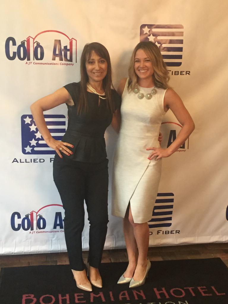 AlliedFiber's tweet photo. Valentina Gallardo, Carrier Sales Manager and @LaurenSauer52 Director of Marketing at #DFCsocial #COMPTELSpring15 http://t.co/R9AbMJJPlR