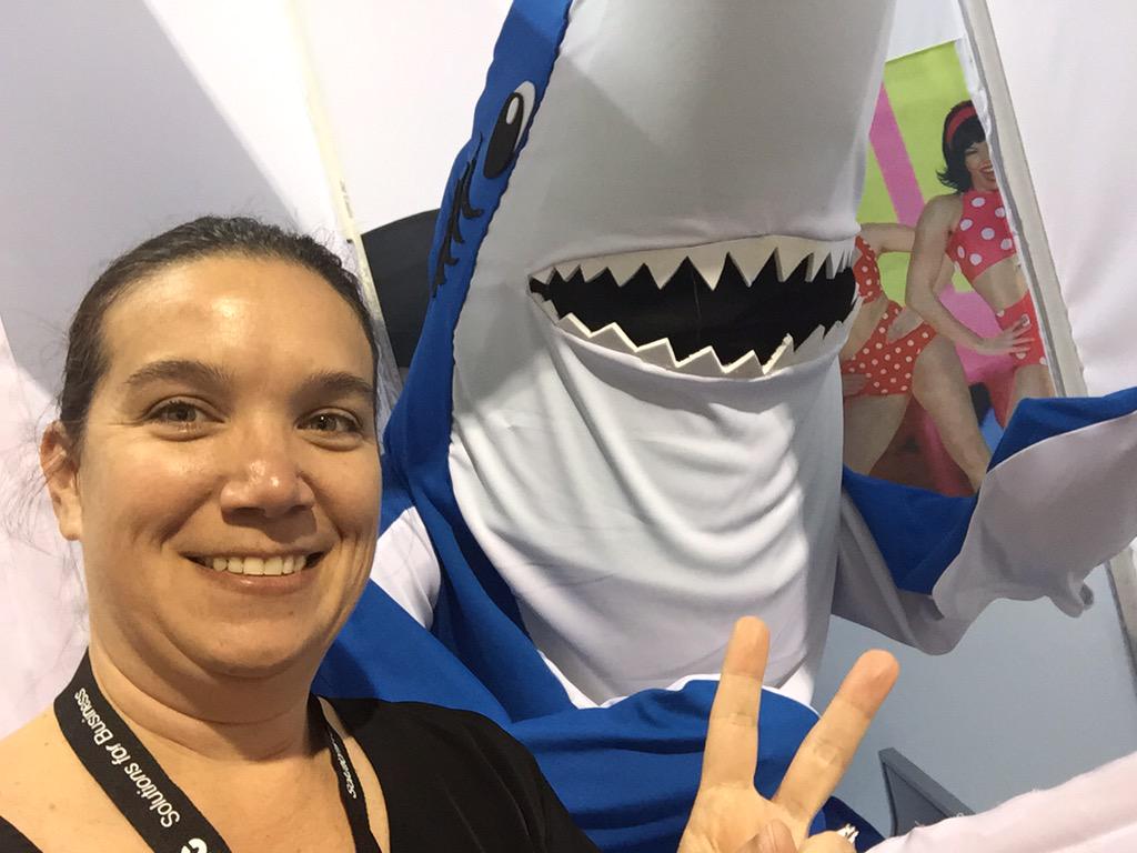 Mommy2CLV's tweet image. First we met at SXSW. Now, we're reuniting at #NABShow. Jealous?

#WalkingGIF