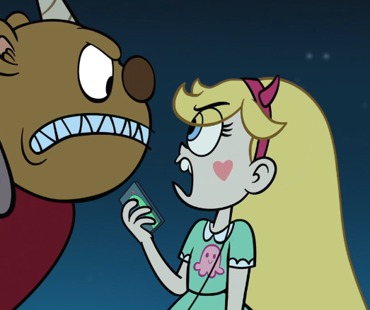 thegreatgoodra's tweet photo. the best part is when Star is on the phone and the monster are making sounds, and just her look. #lookstar http://t.co/udBklYr7jU