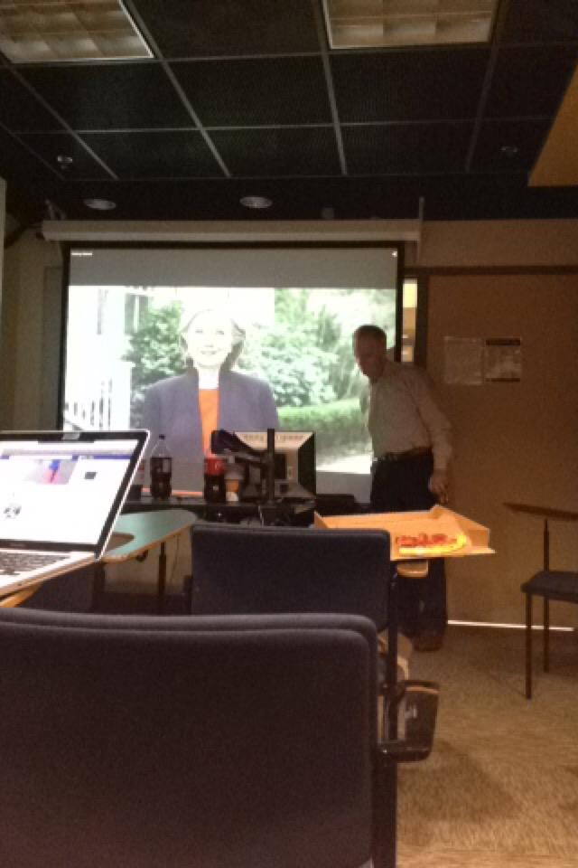 PRPoliComm's tweet image. Discussing Hillary Clinton for America in tonight's Public Diplomacy class with @JGPAYNE