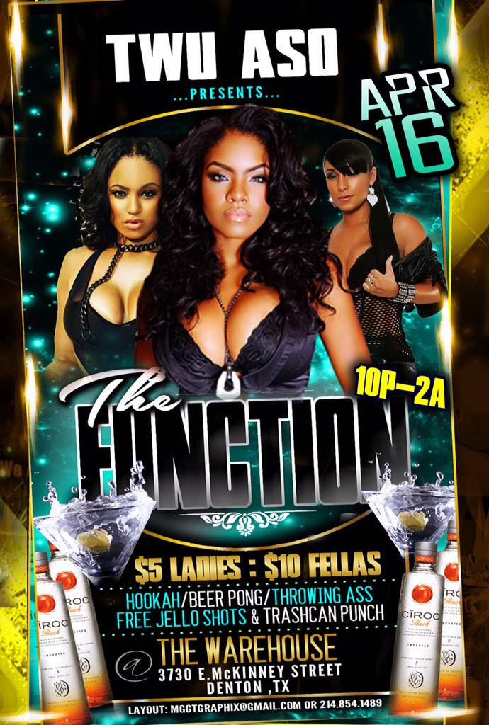 TheRealDomPapi's tweet photo. #TheFunction #TWU #UNT #UTA won't end til 4 am 😱😎 http://t.co/ON3QZBDYbC