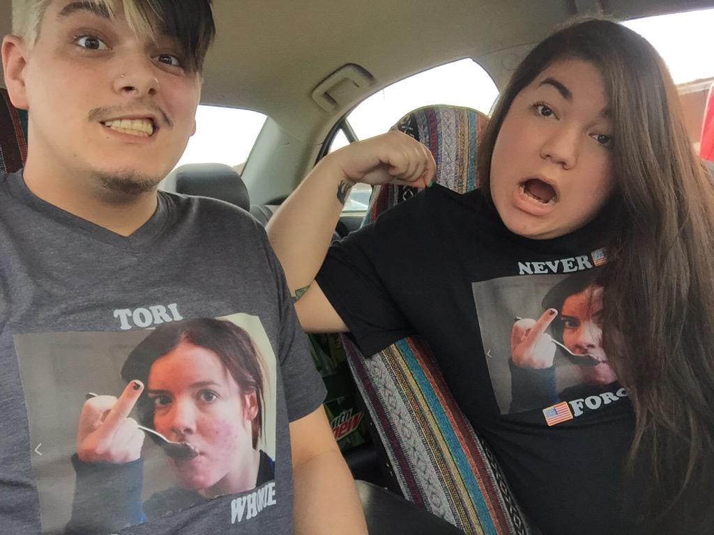 tripp1671's tweet photo. @NotCoolTheMovie we made these shirts for the meet and greet in Cincinnati! #torithewhorie #notcool @shanedawson http://t.co/TMwhHzxPqI