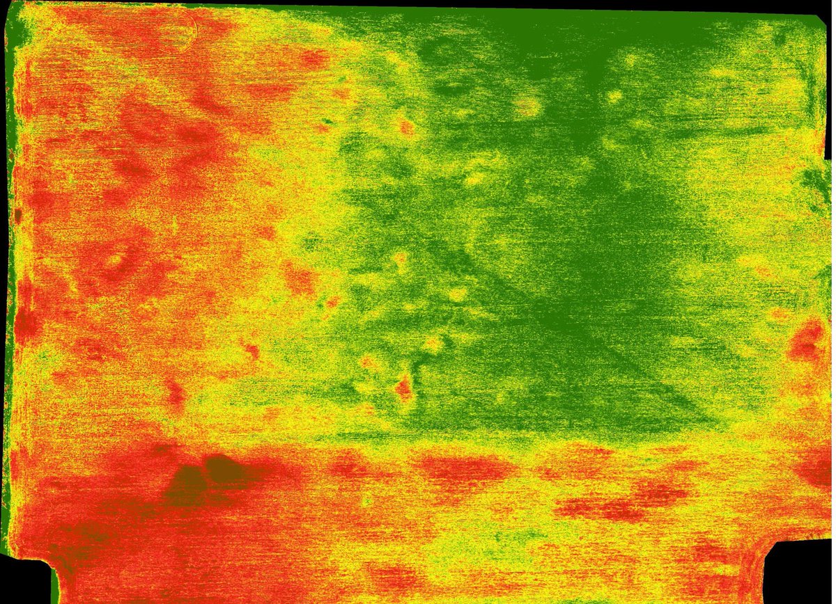 Bare soil scans, 500 acres flown in 2.5 hours, uploaded and processed in another 2 hours. Enhanced Color and #NDVI